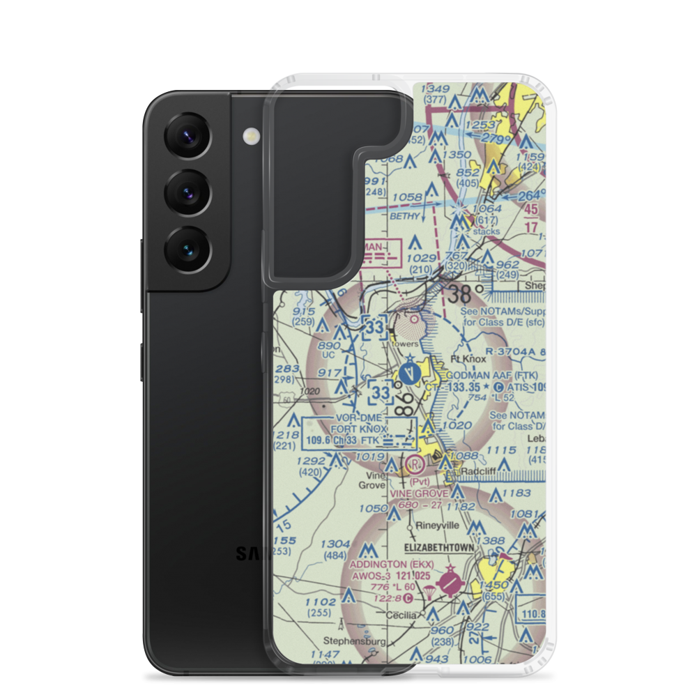 Godman Army Air Field (FTK) VFR Sectional Samsung Case Samsung Galaxy S22 model shown