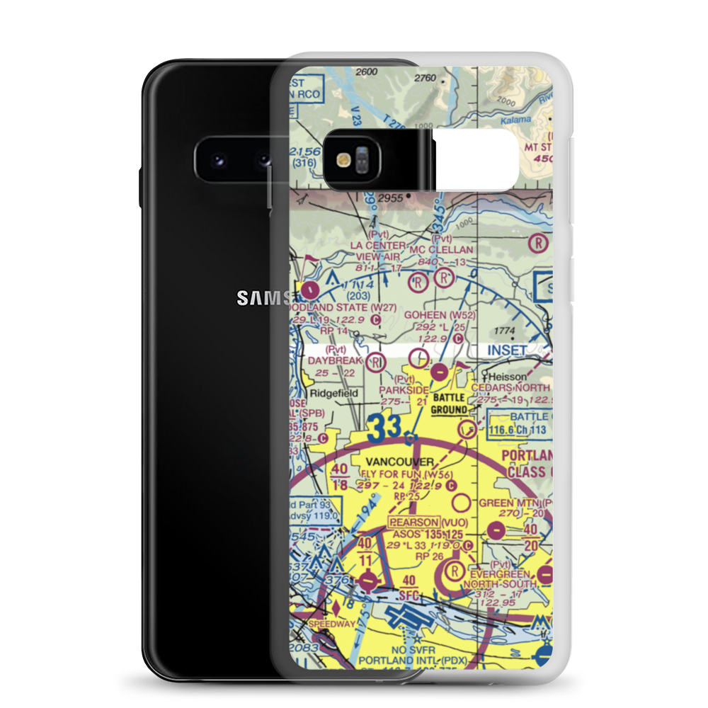 Goheen Airport (W52) VFR Sectional Samsung Case Samsung Galaxy S10 model shown