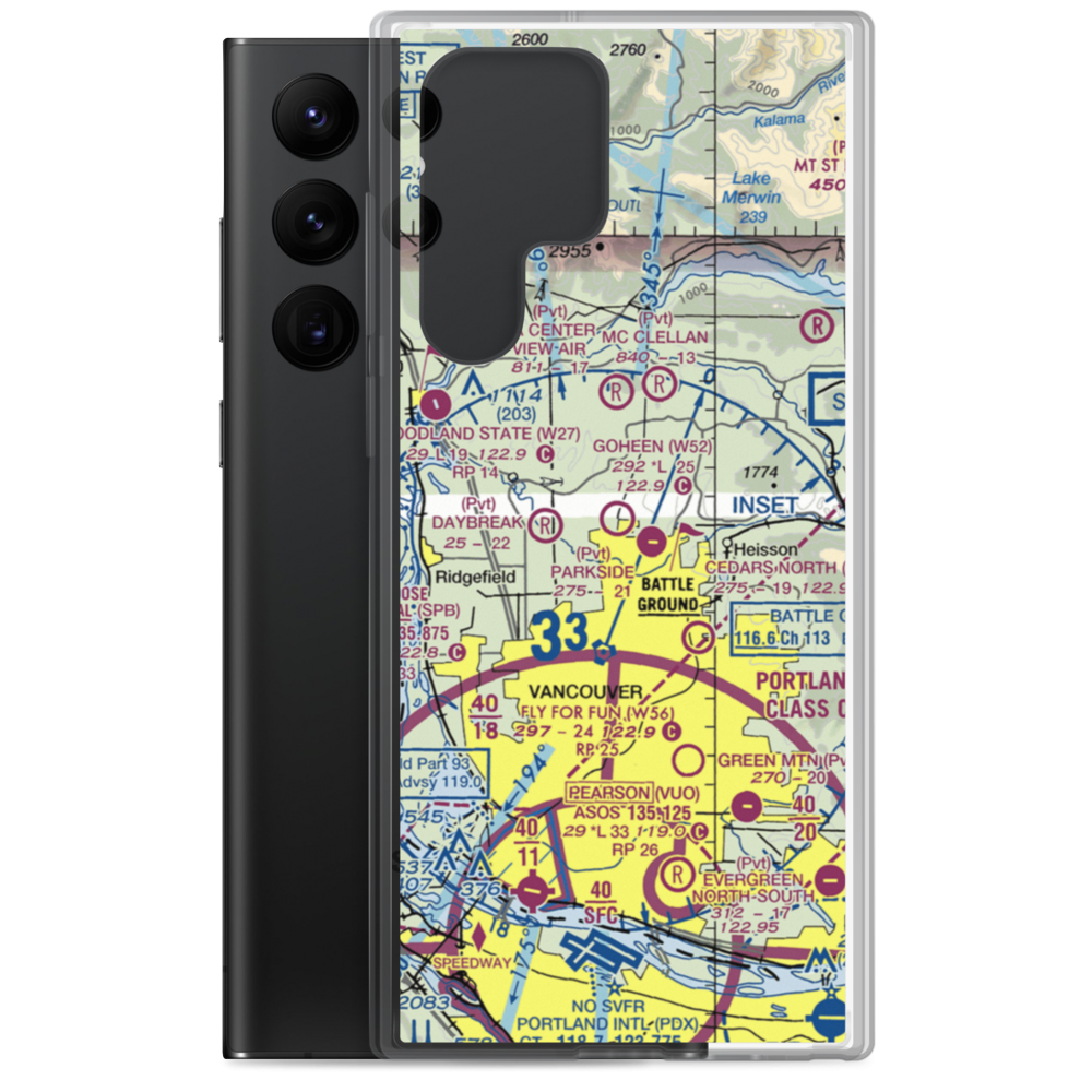 Goheen Airport (W52) VFR Sectional Samsung Case Samsung Galaxy S22 Ultra model shown