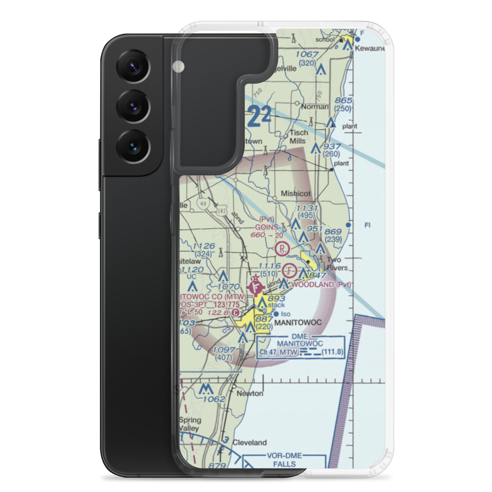 Goins Airport (99WI) VFR Sectional Samsung Case Samsung Galaxy S22 Plus model shown