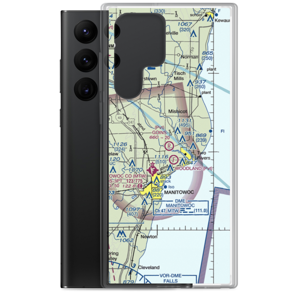Goins Airport (99WI) VFR Sectional Samsung Case Samsung Galaxy S22 Ultra model shown