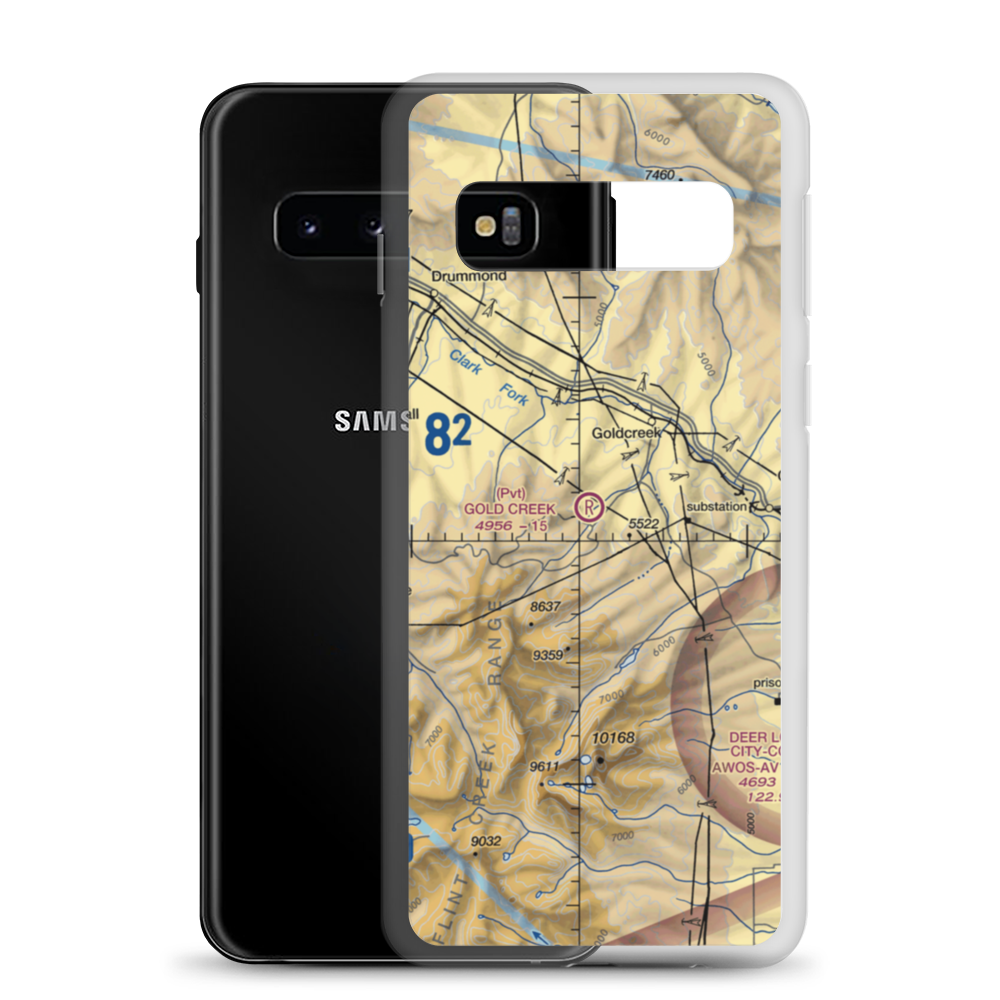 Gold Creek Airport (2MT9) VFR Sectional Samsung Case Samsung Galaxy S10 model shown