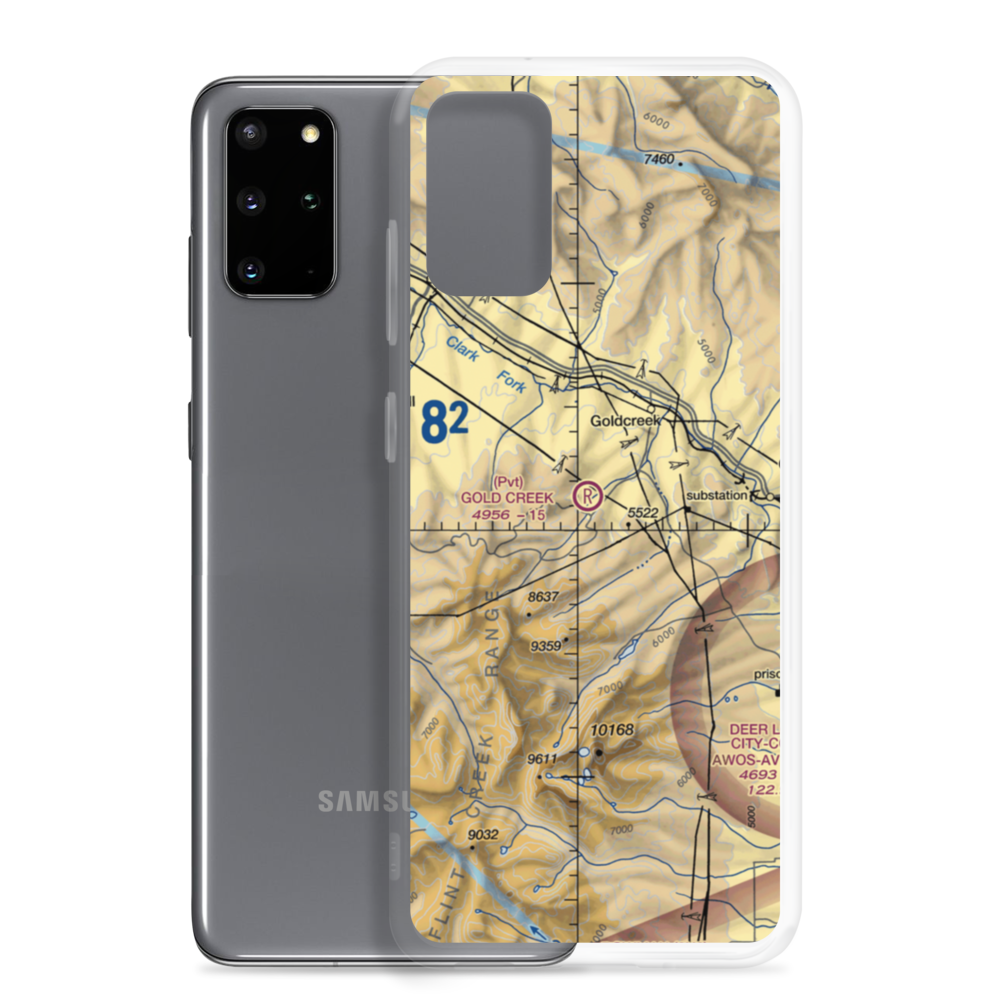 Gold Creek Airport (2MT9) VFR Sectional Samsung Case Samsung Galaxy S20 Plus model shown