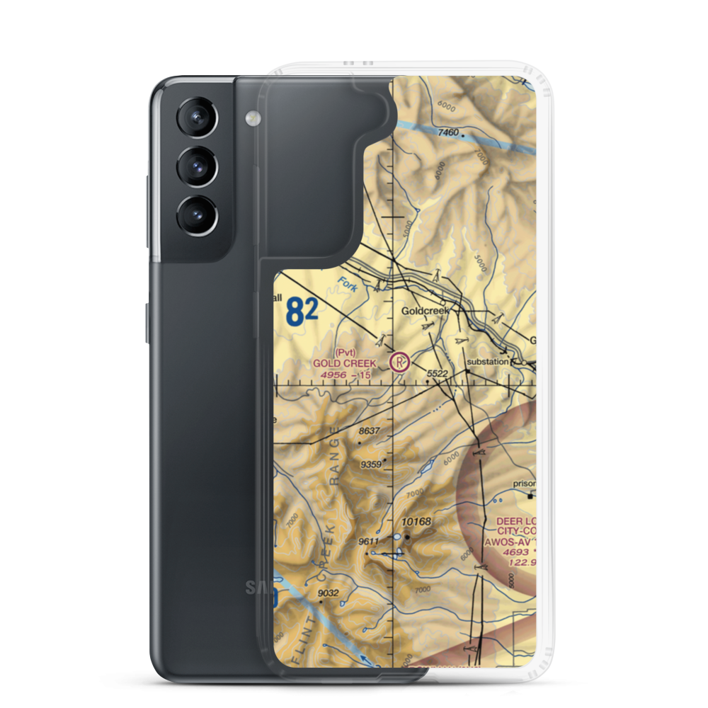 Gold Creek Airport (2MT9) VFR Sectional Samsung Case Samsung Galaxy S21 model shown