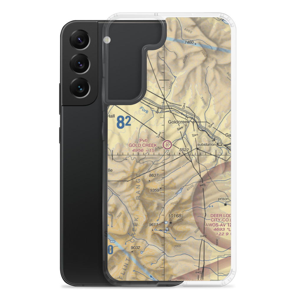 Gold Creek Airport (2MT9) VFR Sectional Samsung Case Samsung Galaxy S22 Plus model shown