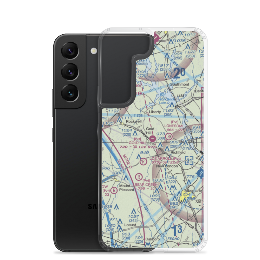 Gold Hill Airport (NC25) VFR Sectional Samsung Case Samsung Galaxy S22 model shown