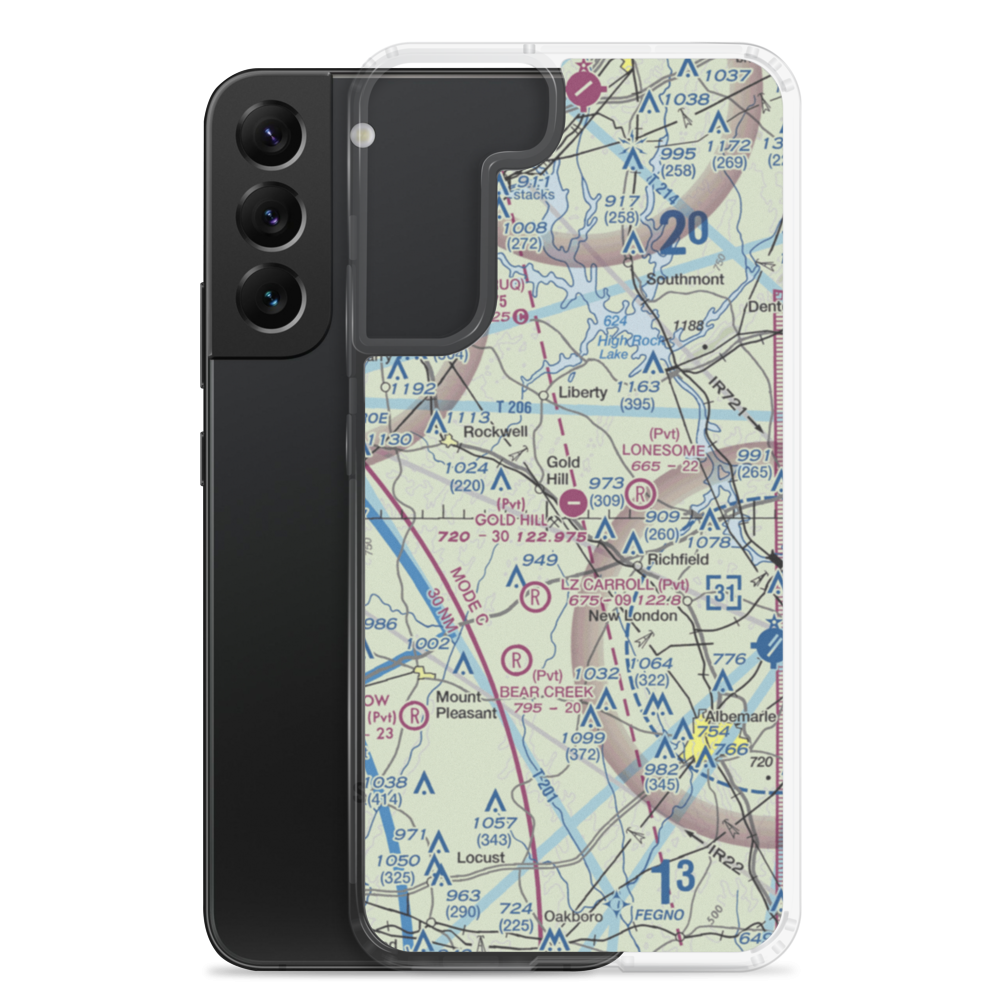 Gold Hill Airport (NC25) VFR Sectional Samsung Case Samsung Galaxy S22 Plus model shown