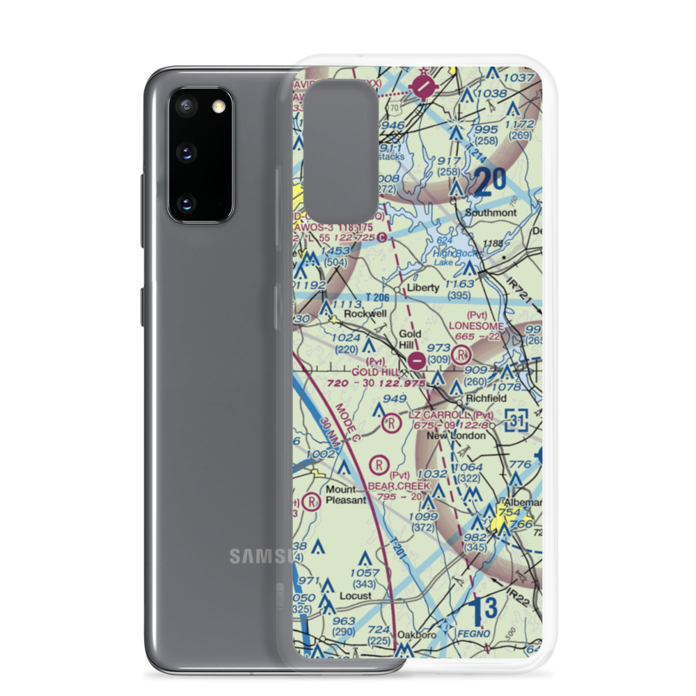 Gold Hill Airport (NC25) VFR Sectional Samsung Case Samsung Galaxy S20 model shown