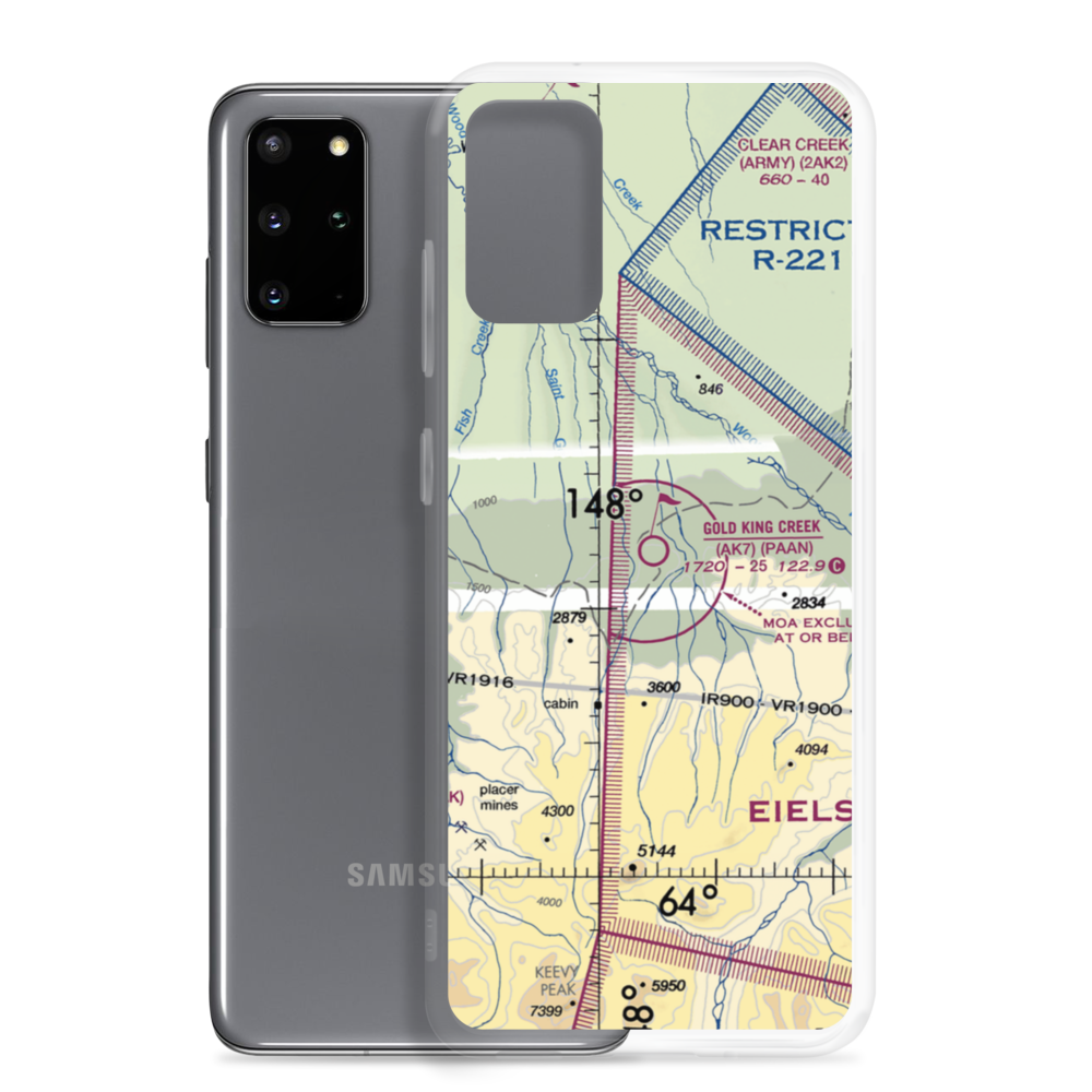 Gold King Creek Airport (AK7) VFR Sectional Samsung Case Samsung Galaxy S20 Plus model shown
