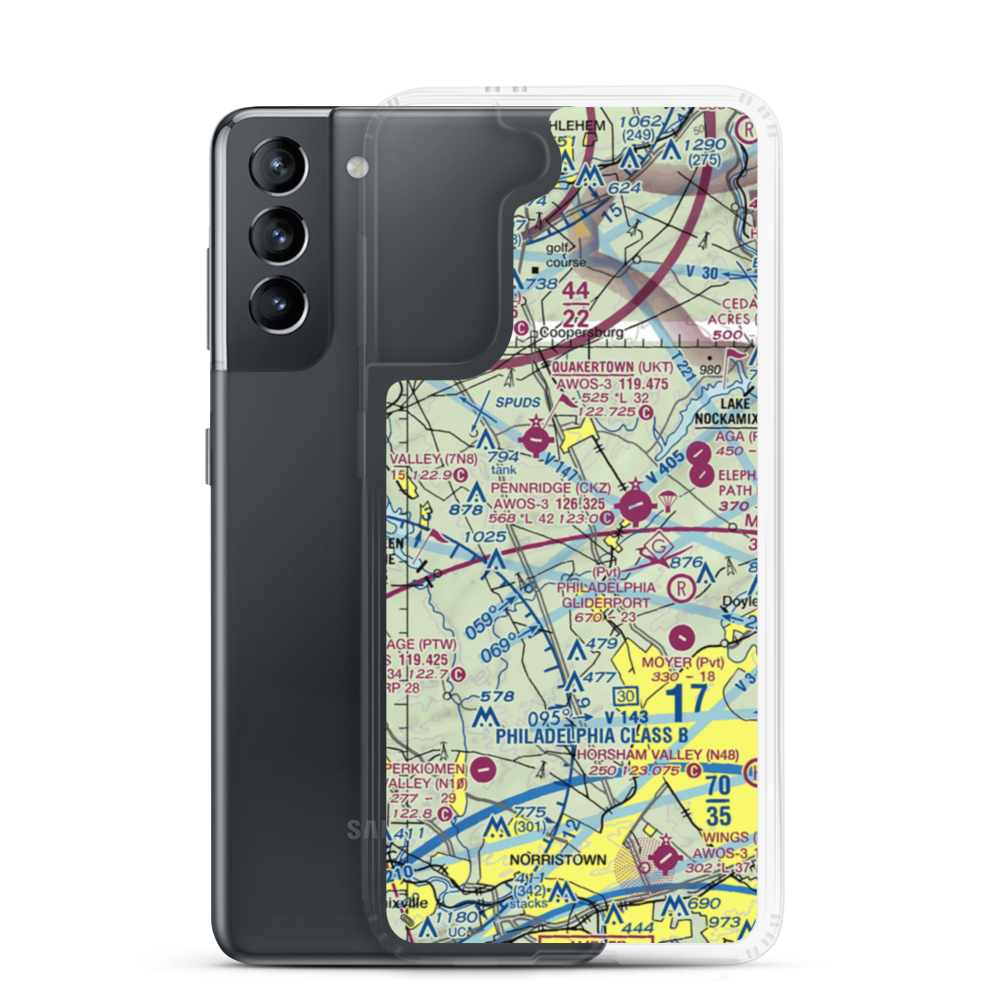 Gold Mine Field (97PN) VFR Sectional Samsung Case Samsung Galaxy S21 model shown