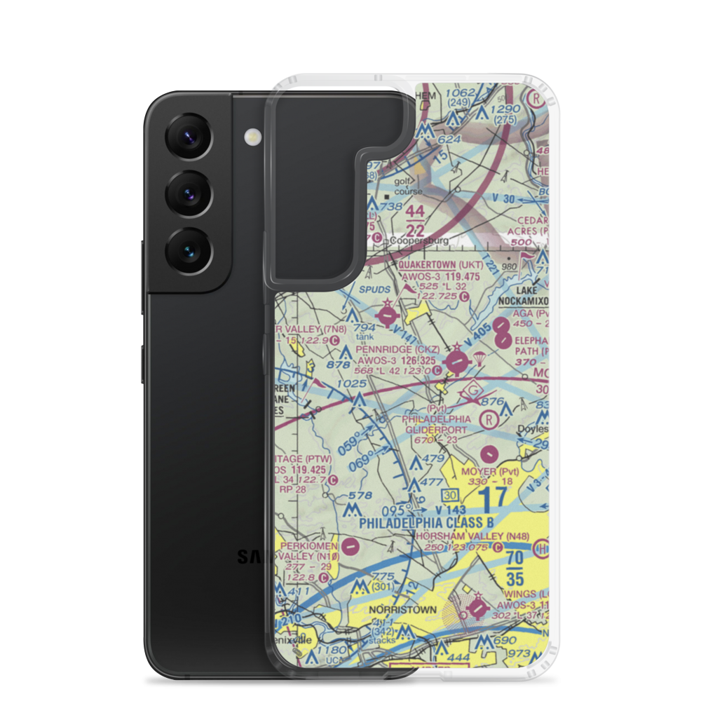 Gold Mine Field (97PN) VFR Sectional Samsung Case Samsung Galaxy S22 model shown