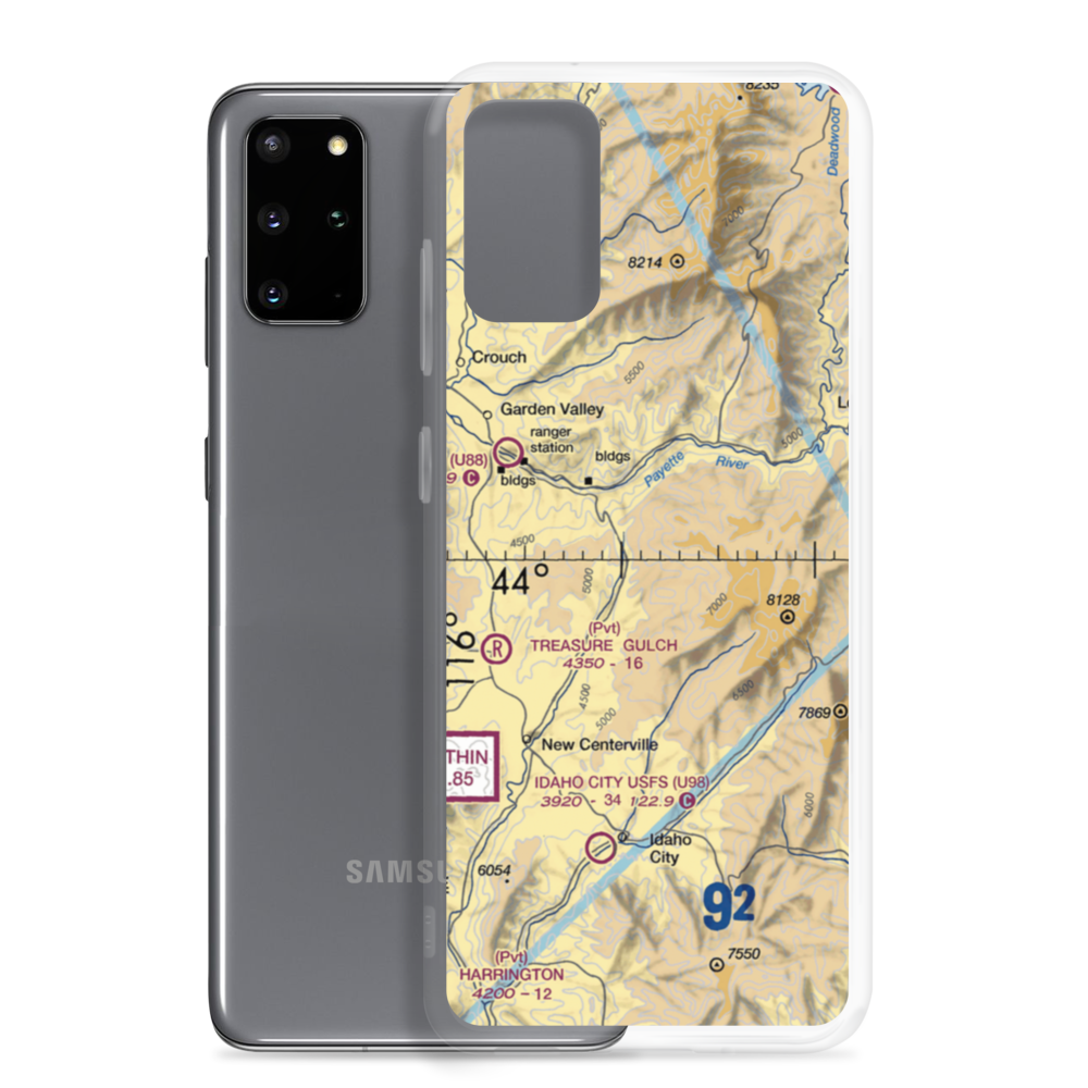 Golden Age Mine Heliport (73U) VFR Sectional Samsung Case Samsung Galaxy S20 Plus model shown