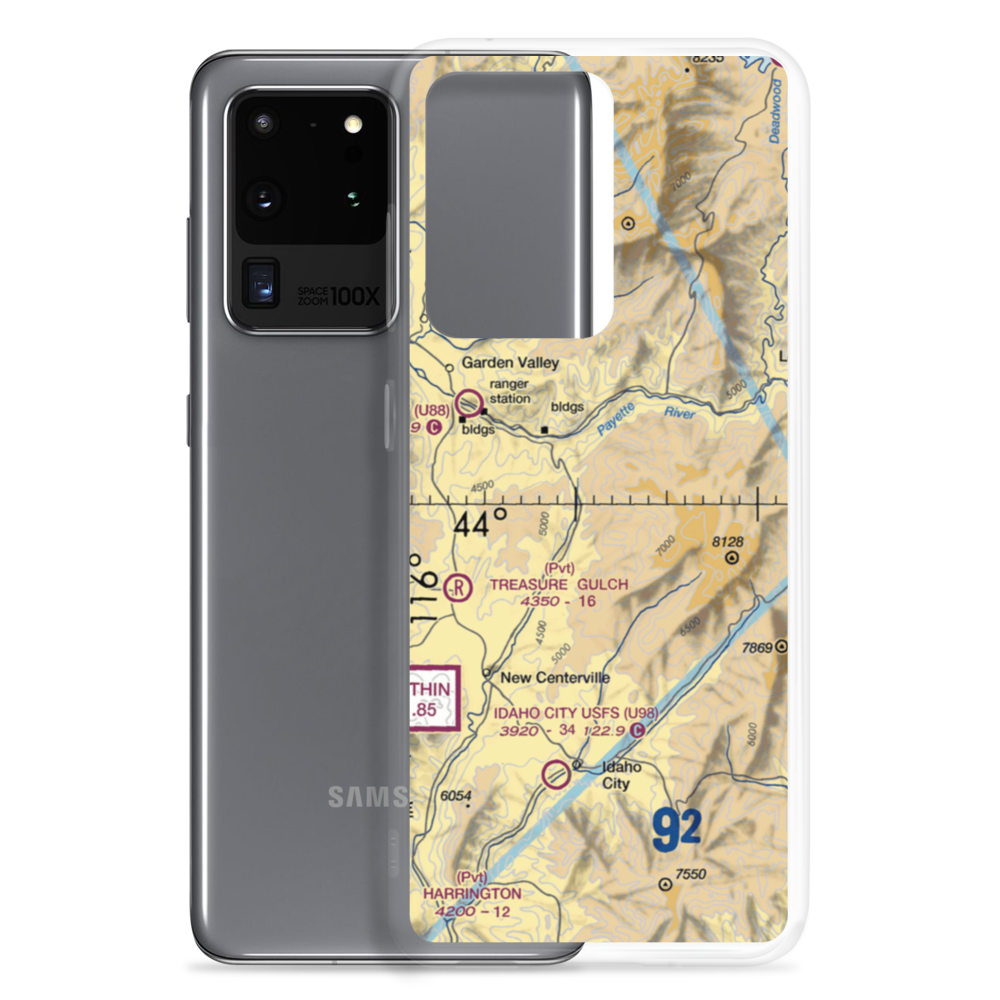 Golden Age Mine Heliport (73U) VFR Sectional Samsung Case Samsung Galaxy S20 Ultra model shown