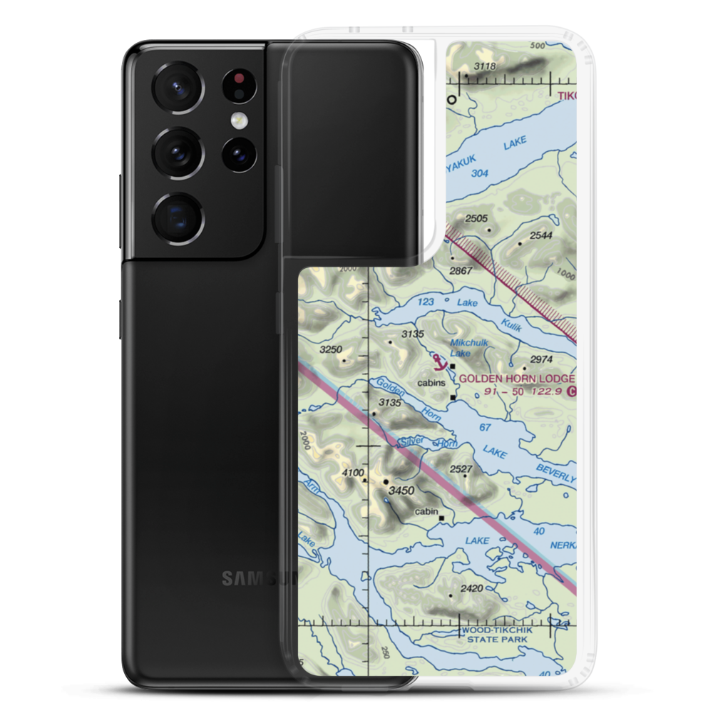Golden Horn Lodge Seaplane Base (3Z8) VFR Sectional Samsung Case Samsung Galaxy S21 Ultra model shown