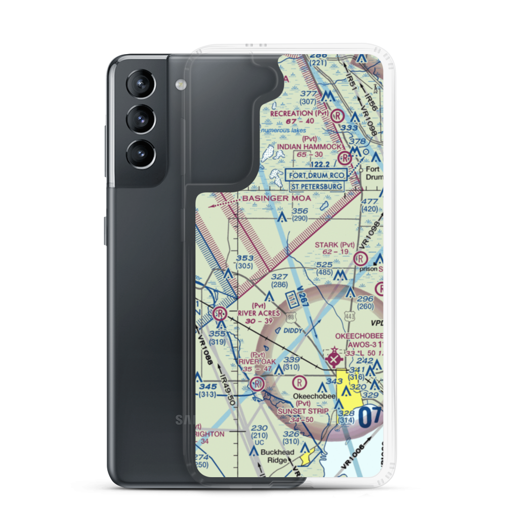 Golden Land Ranch Airport (20FA) VFR Sectional Samsung Case Samsung Galaxy S21 model shown
