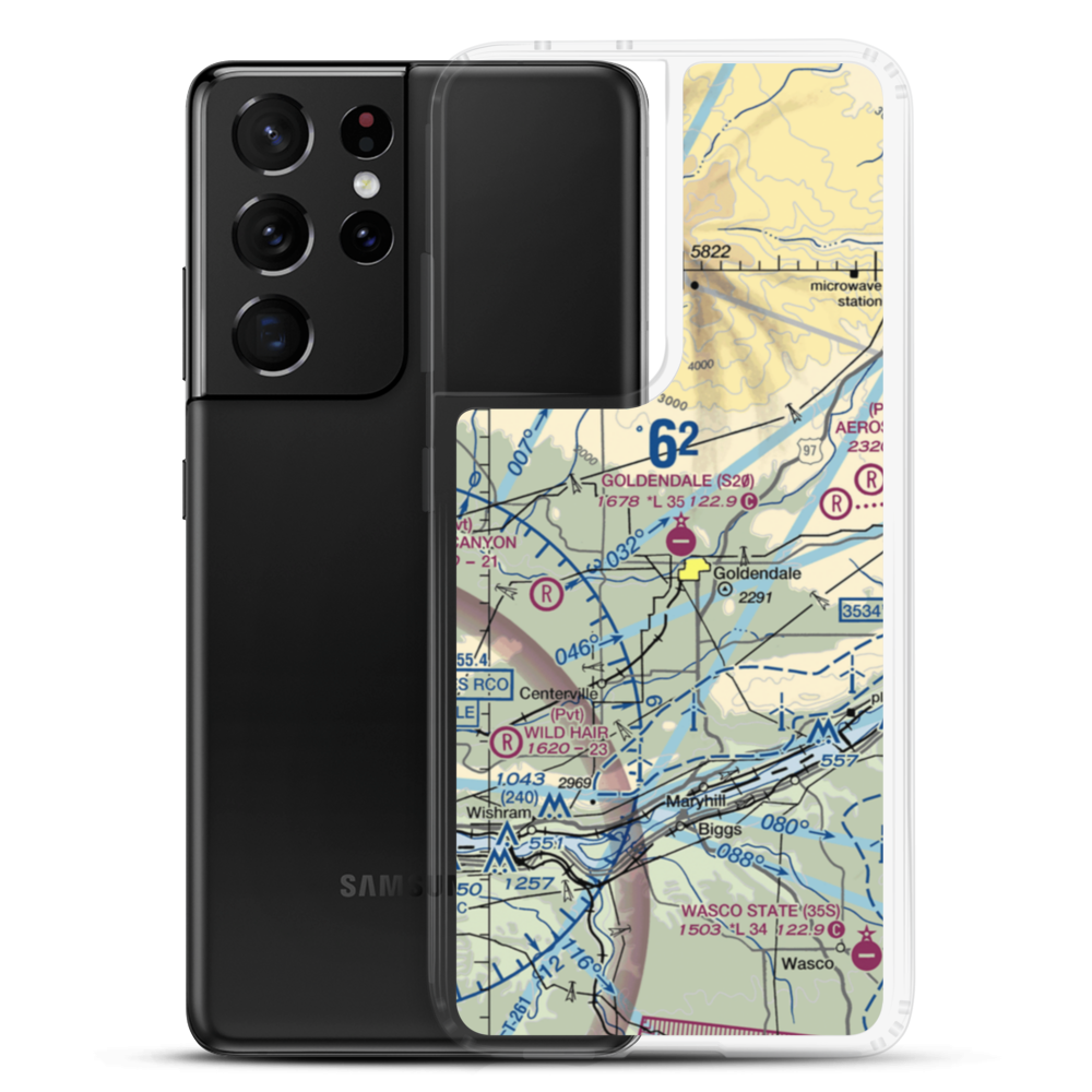 Goldendale Airport (S20) VFR Sectional Samsung Case Samsung Galaxy S21 Ultra model shown