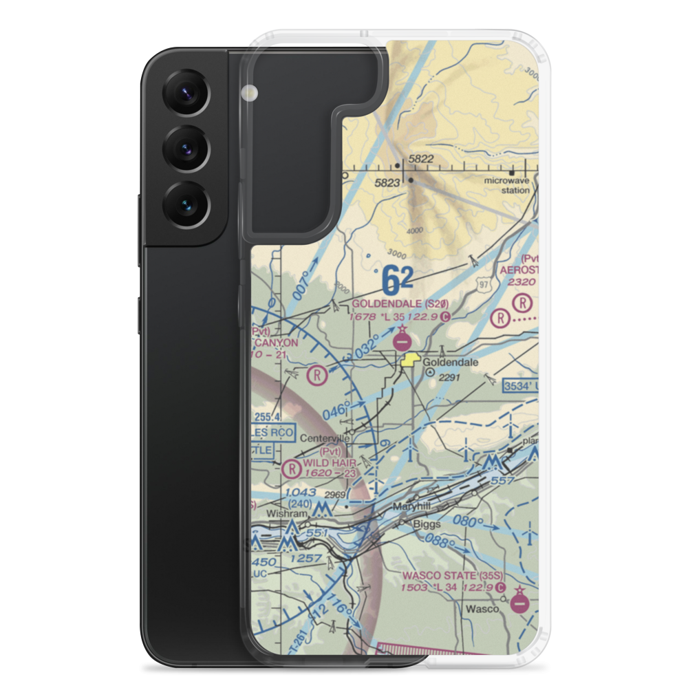 Goldendale Airport (S20) VFR Sectional Samsung Case Samsung Galaxy S22 Plus model shown