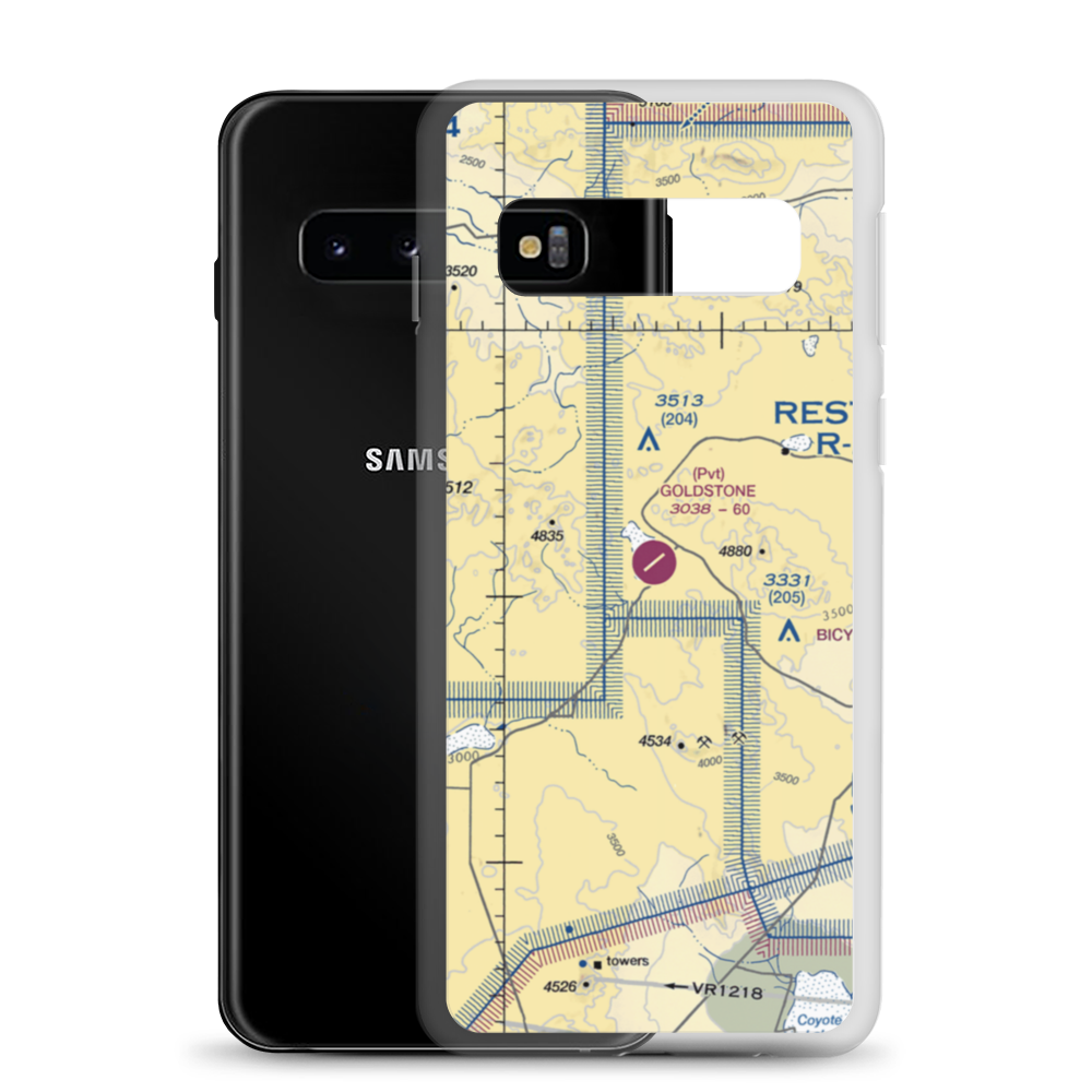 Goldstone /Gts/ Airport (00CA) VFR Sectional Samsung Case Samsung Galaxy S10 model shown