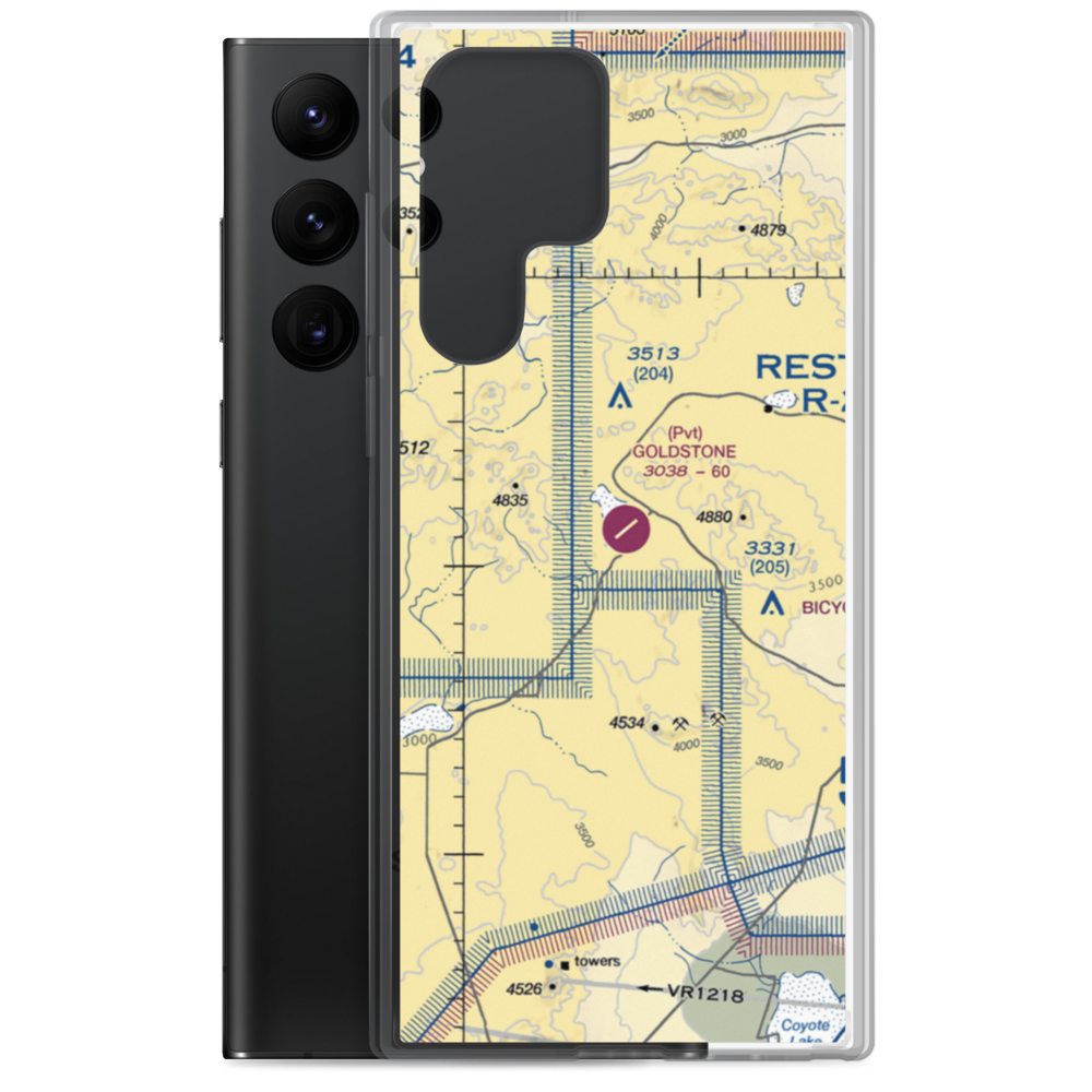 Goldstone /Gts/ Airport (00CA) VFR Sectional Samsung Case Samsung Galaxy S22 Ultra model shown