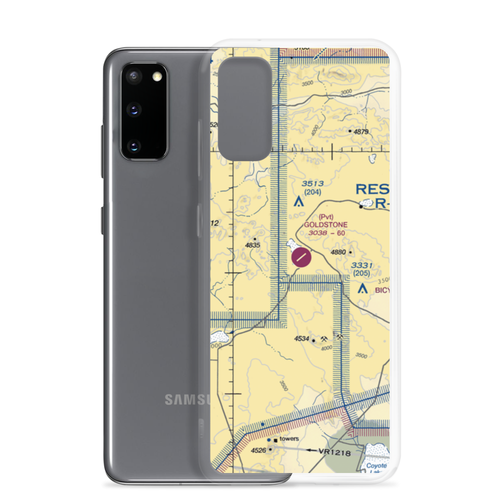 Goldstone /Gts/ Airport (00CA) VFR Sectional Samsung Case Samsung Galaxy S20 model shown