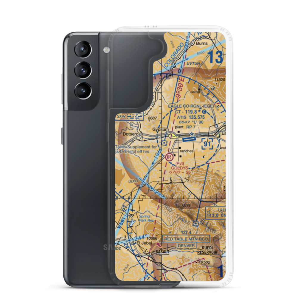 Goldys Field (CO47) VFR Sectional Samsung Case Samsung Galaxy S21 model shown