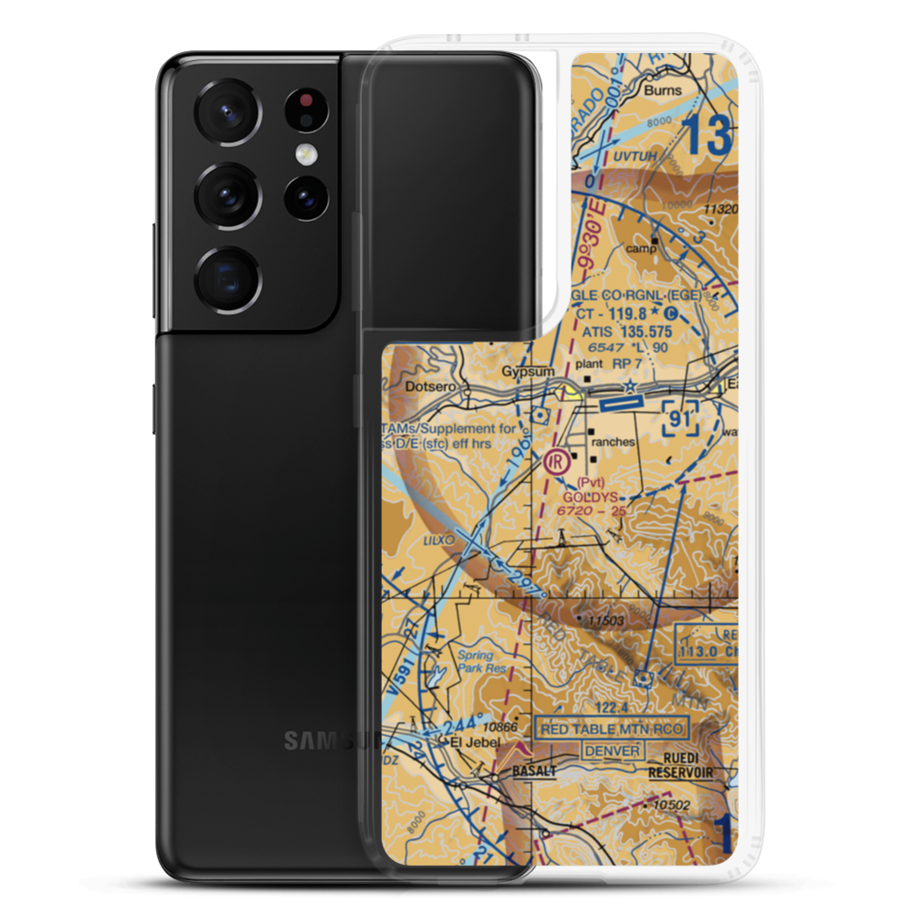 Goldys Field (CO47) VFR Sectional Samsung Case Samsung Galaxy S21 Ultra model shown