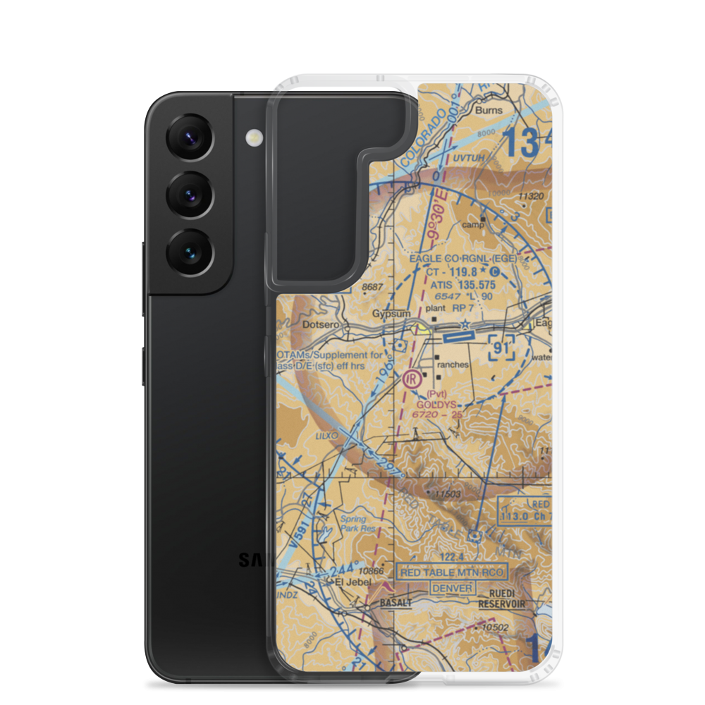 Goldys Field (CO47) VFR Sectional Samsung Case Samsung Galaxy S22 model shown