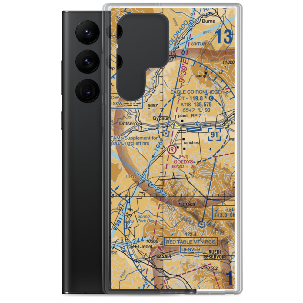 Goldys Field (CO47) VFR Sectional Samsung Case Samsung Galaxy S22 Ultra model shown