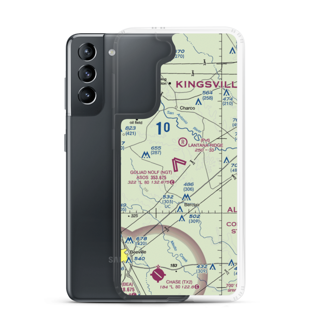 Goliad County Industrial Airpark (7T3) VFR Sectional Samsung Case Samsung Galaxy S21 model shown