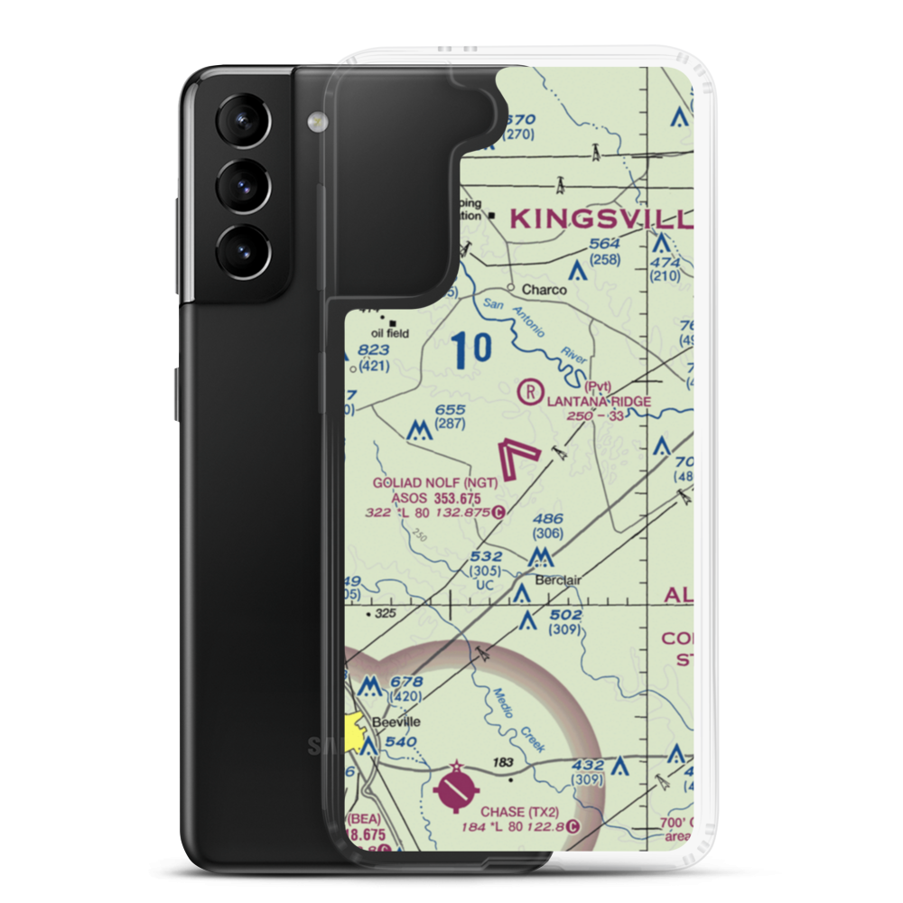 Goliad County Industrial Airpark (7T3) VFR Sectional Samsung Case Samsung Galaxy S21 Plus model shown
