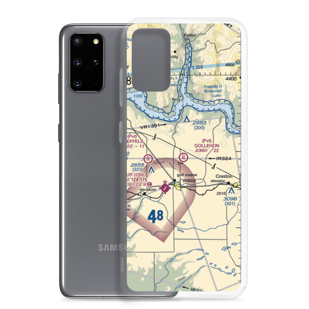 Gollehon Airport (22WA) VFR Sectional Samsung Case Samsung Galaxy S20 Plus model shown
