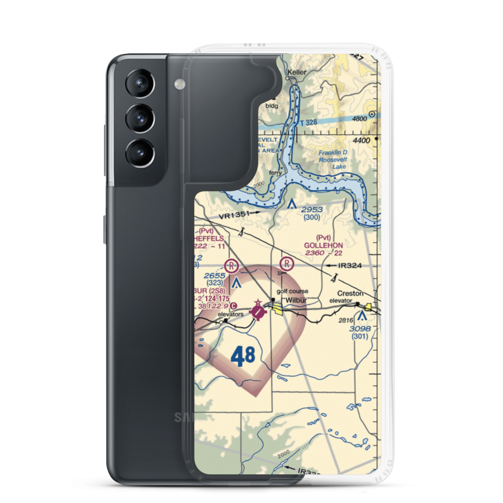 Gollehon Airport (22WA) VFR Sectional Samsung Case Samsung Galaxy S21 model shown