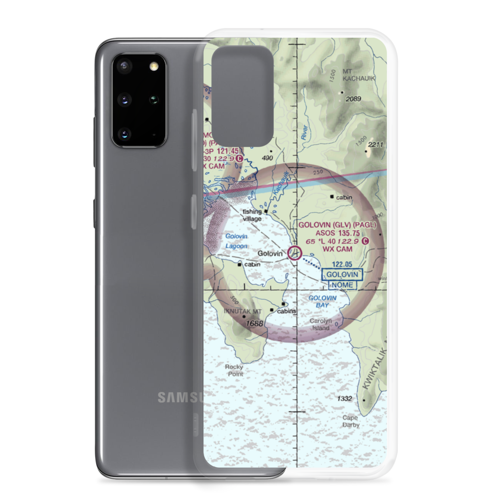 Golovin Airport (GLV) VFR Sectional Samsung Case Samsung Galaxy S20 Plus model shown