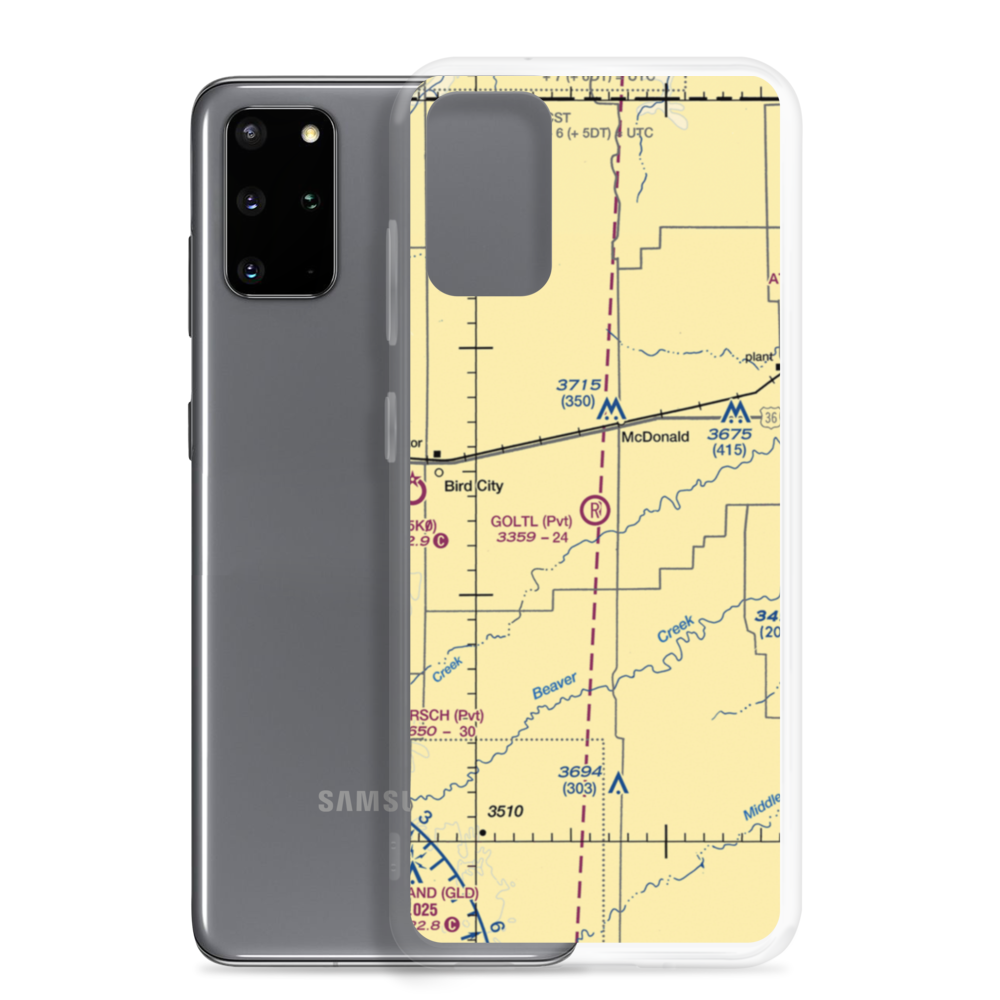 Goltl Airport (00IG) VFR Sectional Samsung Case Samsung Galaxy S20 Plus model shown