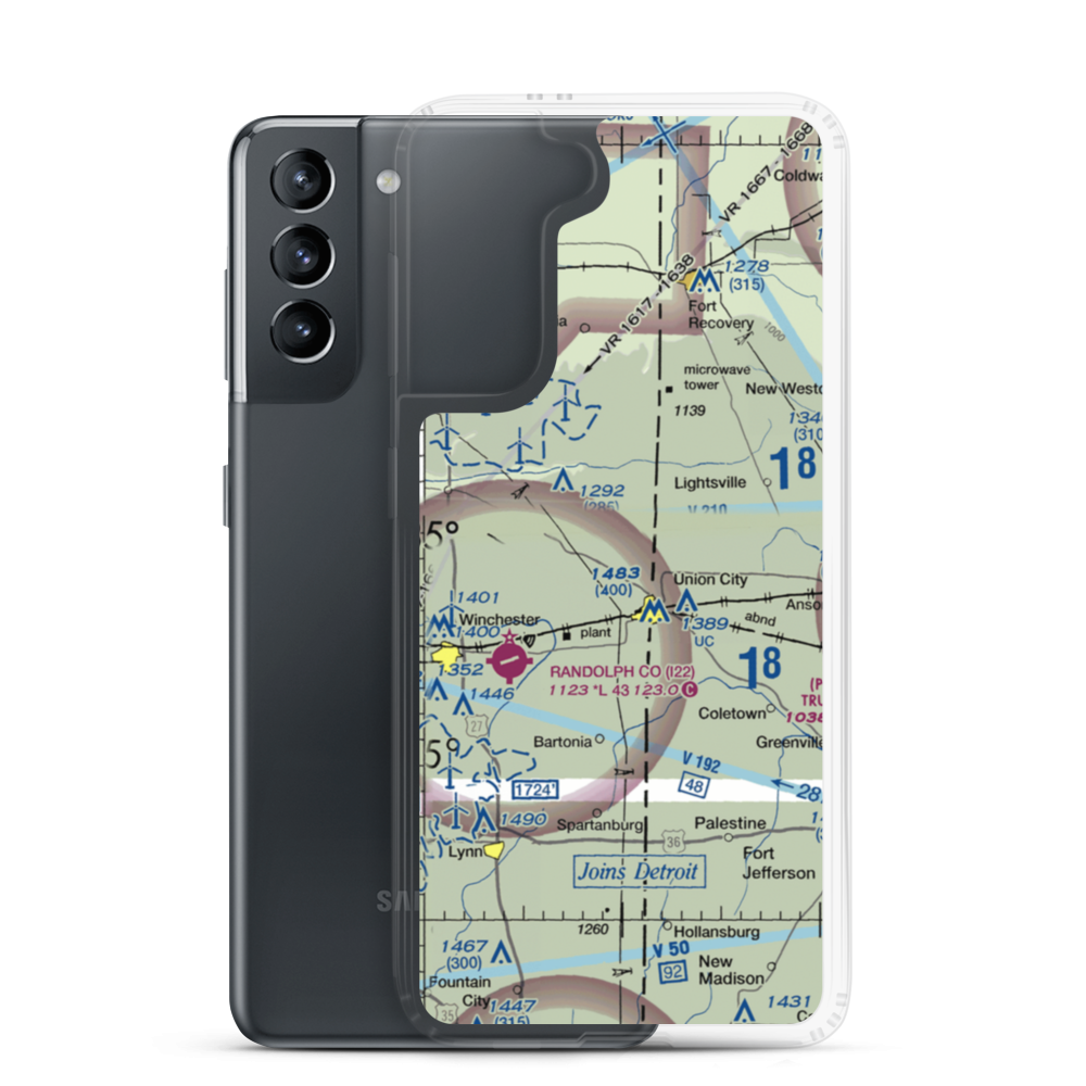 Good Earth Farm Strip (II73) VFR Sectional Samsung Case Samsung Galaxy S21 model shown
