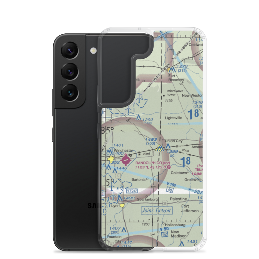Good Earth Farm Strip (II73) VFR Sectional Samsung Case Samsung Galaxy S22 model shown