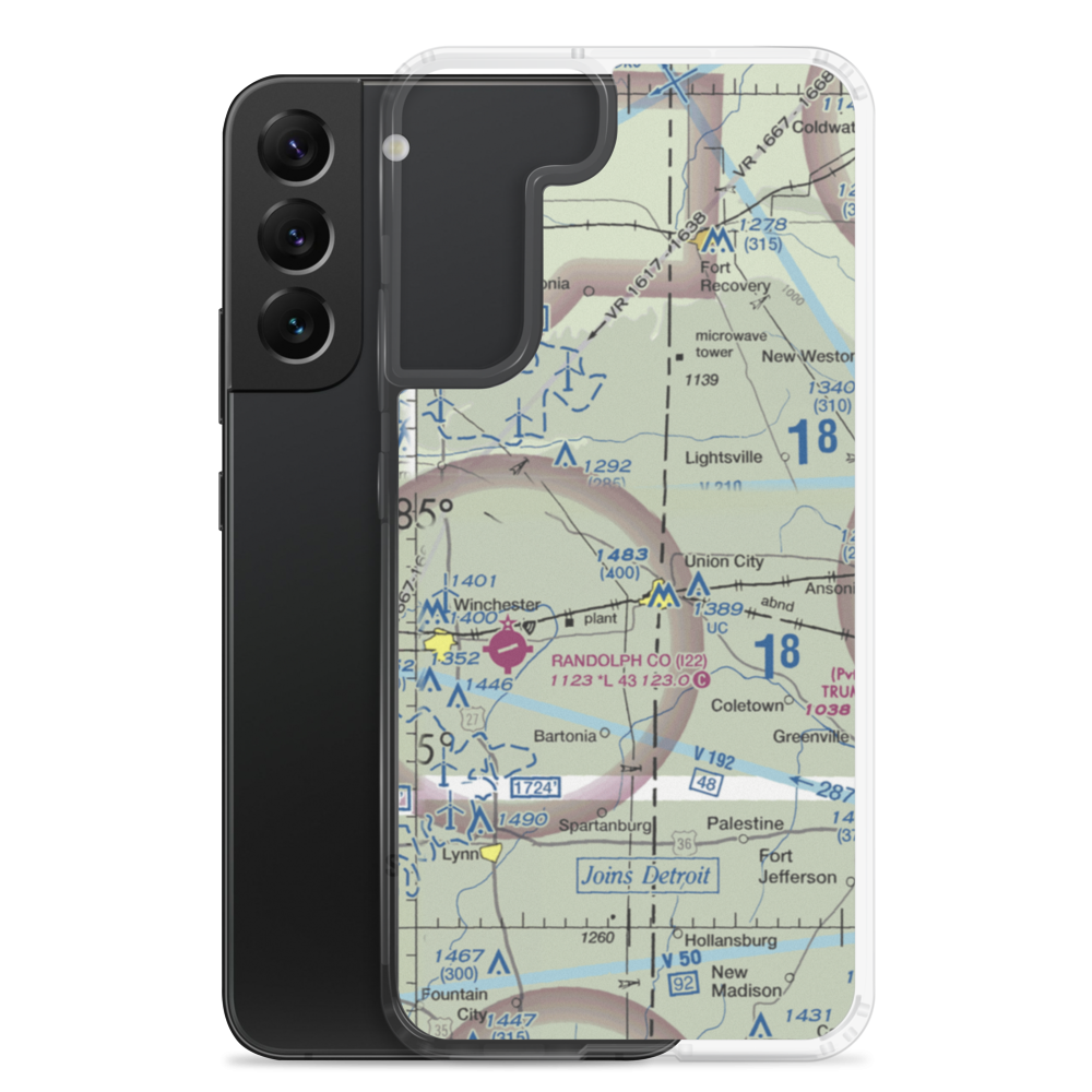 Good Earth Farm Strip (II73) VFR Sectional Samsung Case Samsung Galaxy S22 Plus model shown
