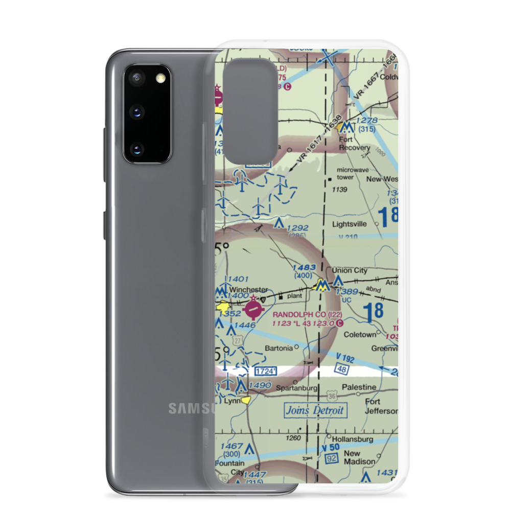 Good Earth Farm Strip (II73) VFR Sectional Samsung Case Samsung Galaxy S20 model shown