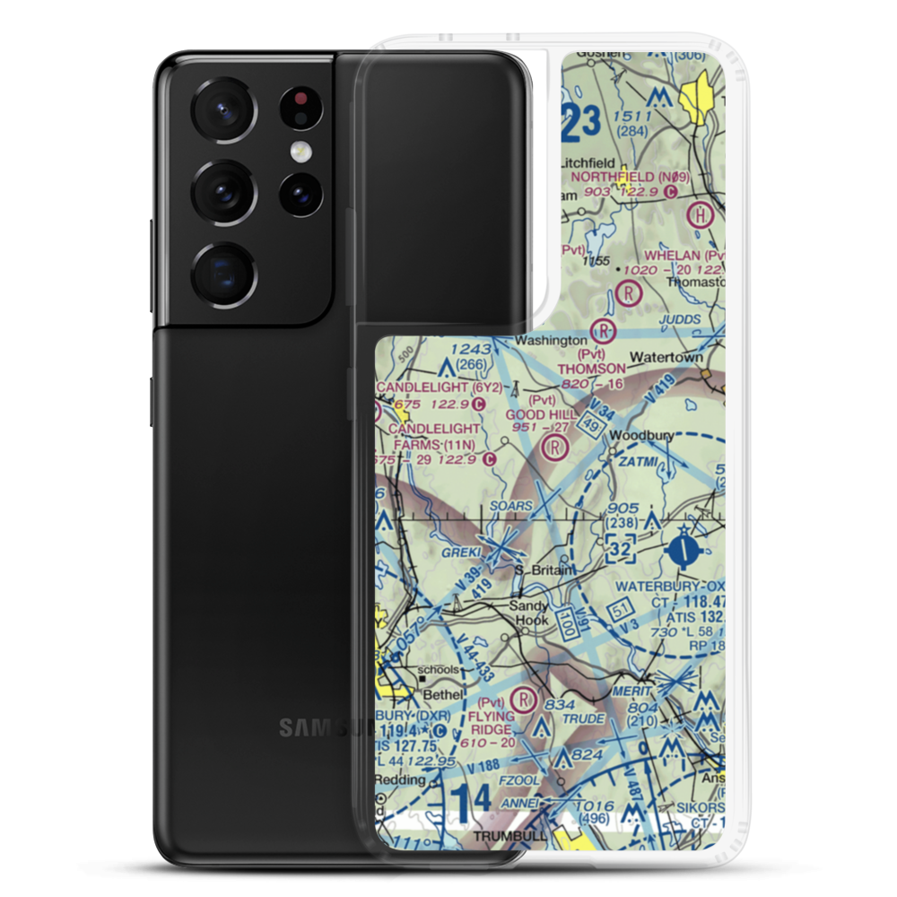 Good Hill Farm Airport (CT59) VFR Sectional Samsung Case Samsung Galaxy S21 Ultra model shown