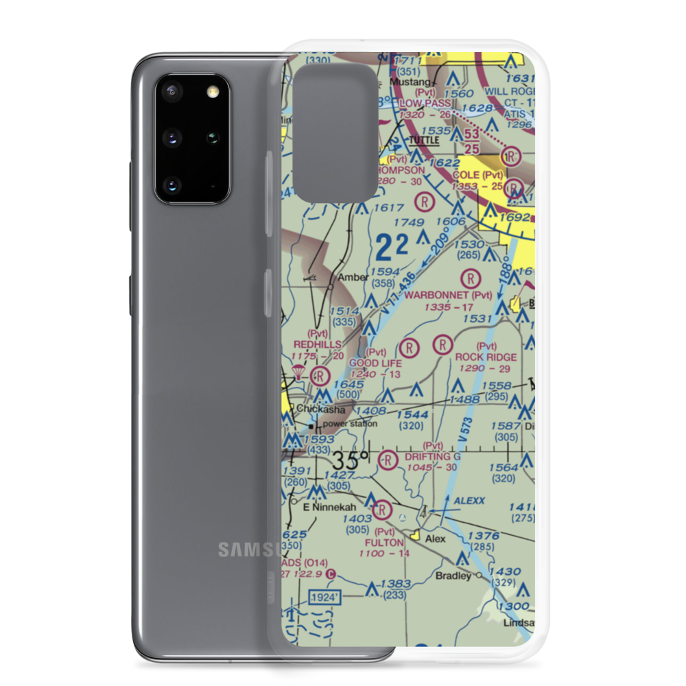 Good Life Ranch Airport (17OK) VFR Sectional Samsung Case Samsung Galaxy S20 Plus model shown