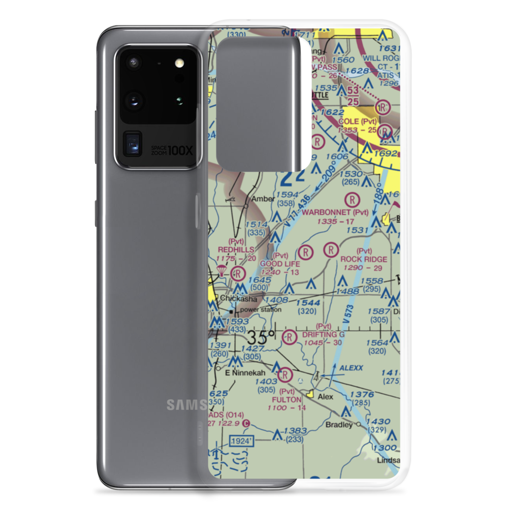 Good Life Ranch Airport (17OK) VFR Sectional Samsung Case Samsung Galaxy S20 Ultra model shown