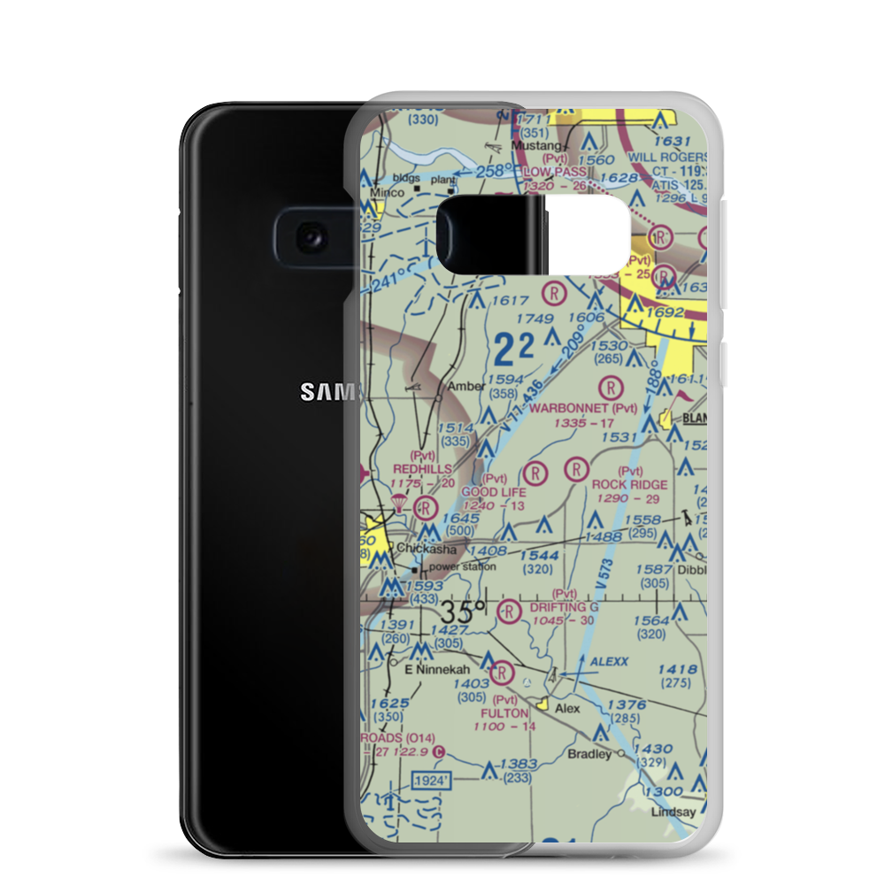 Good Life Ranch Airport (17OK) VFR Sectional Samsung Case Samsung Galaxy S10e model shown