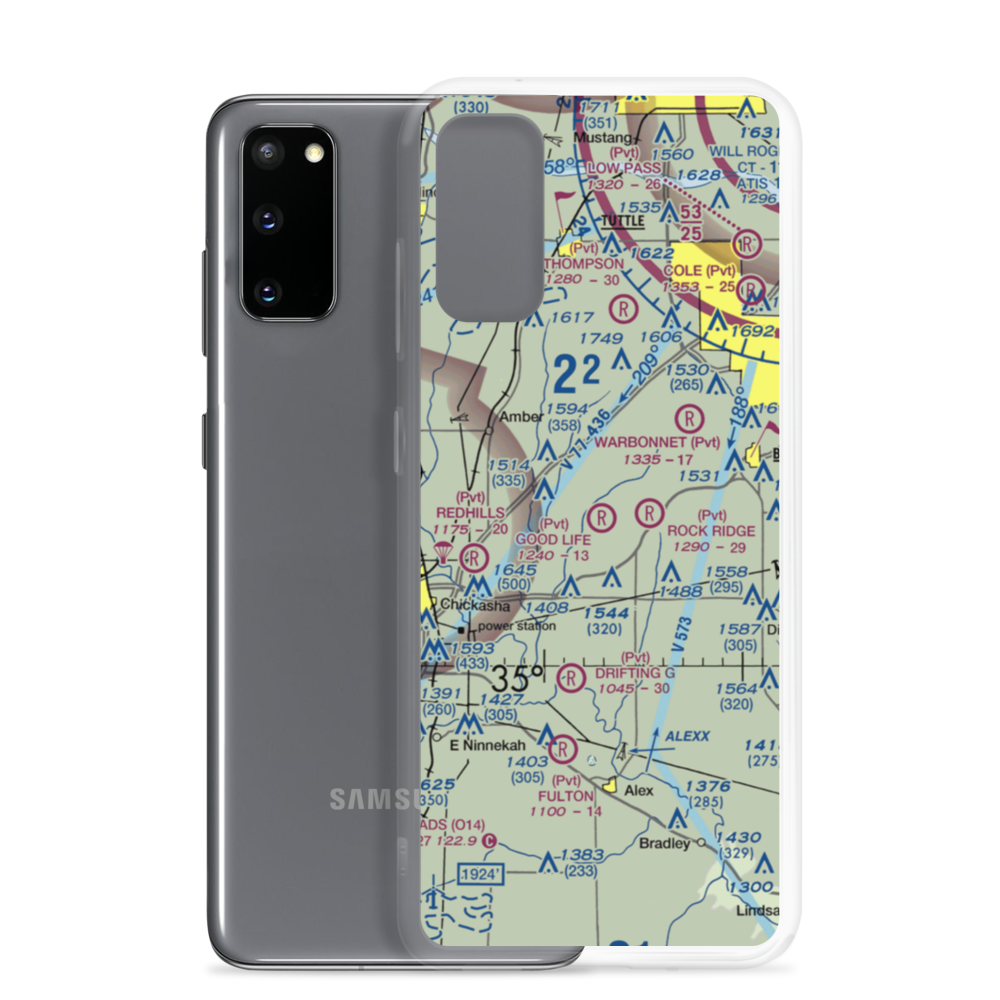 Good Life Ranch Airport (17OK) VFR Sectional Samsung Case Samsung Galaxy S20 model shown