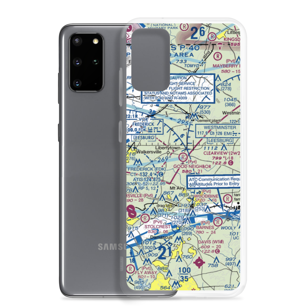 Good Neighbor Farm Airport (MD74) VFR Sectional Samsung Case Samsung Galaxy S20 Plus model shown