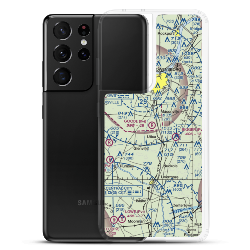 Goode Airpark (3KY1) VFR Sectional Samsung Case Samsung Galaxy S21 Ultra model shown