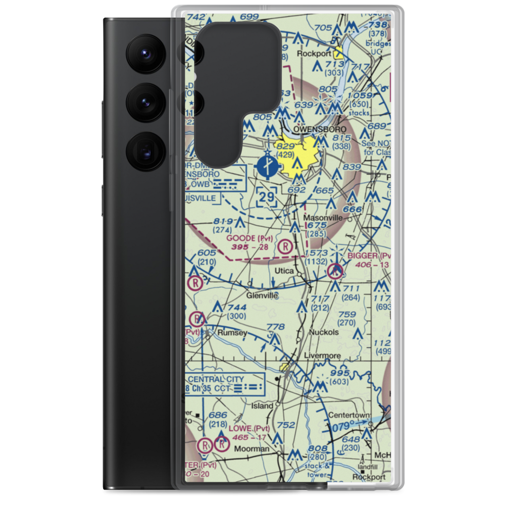 Goode Airpark (3KY1) VFR Sectional Samsung Case Samsung Galaxy S22 Ultra model shown