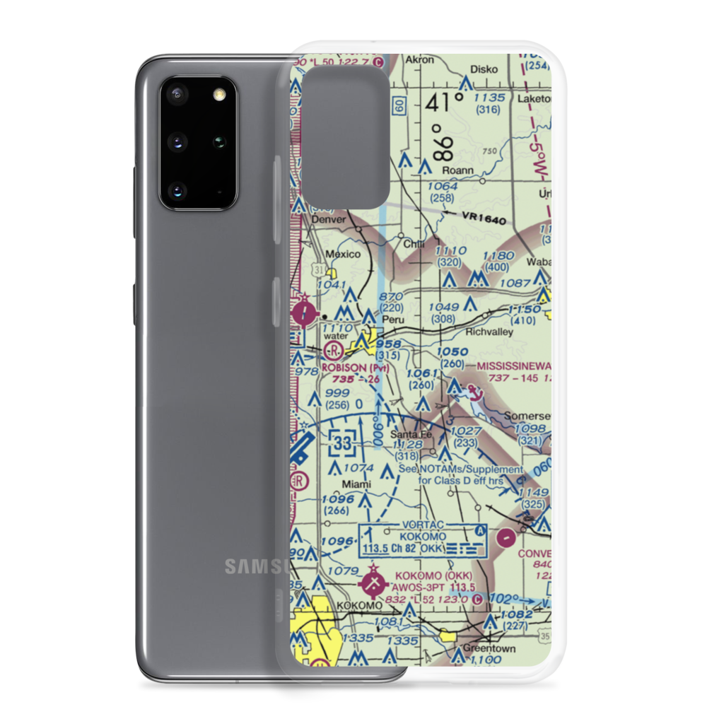 Goodenough Airport (83IN) VFR Sectional Samsung Case Samsung Galaxy S20 Plus model shown