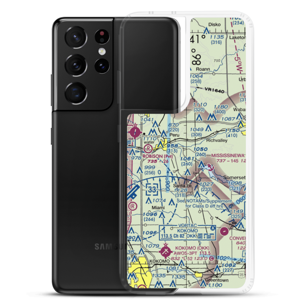 Goodenough Airport (83IN) VFR Sectional Samsung Case Samsung Galaxy S21 Ultra model shown