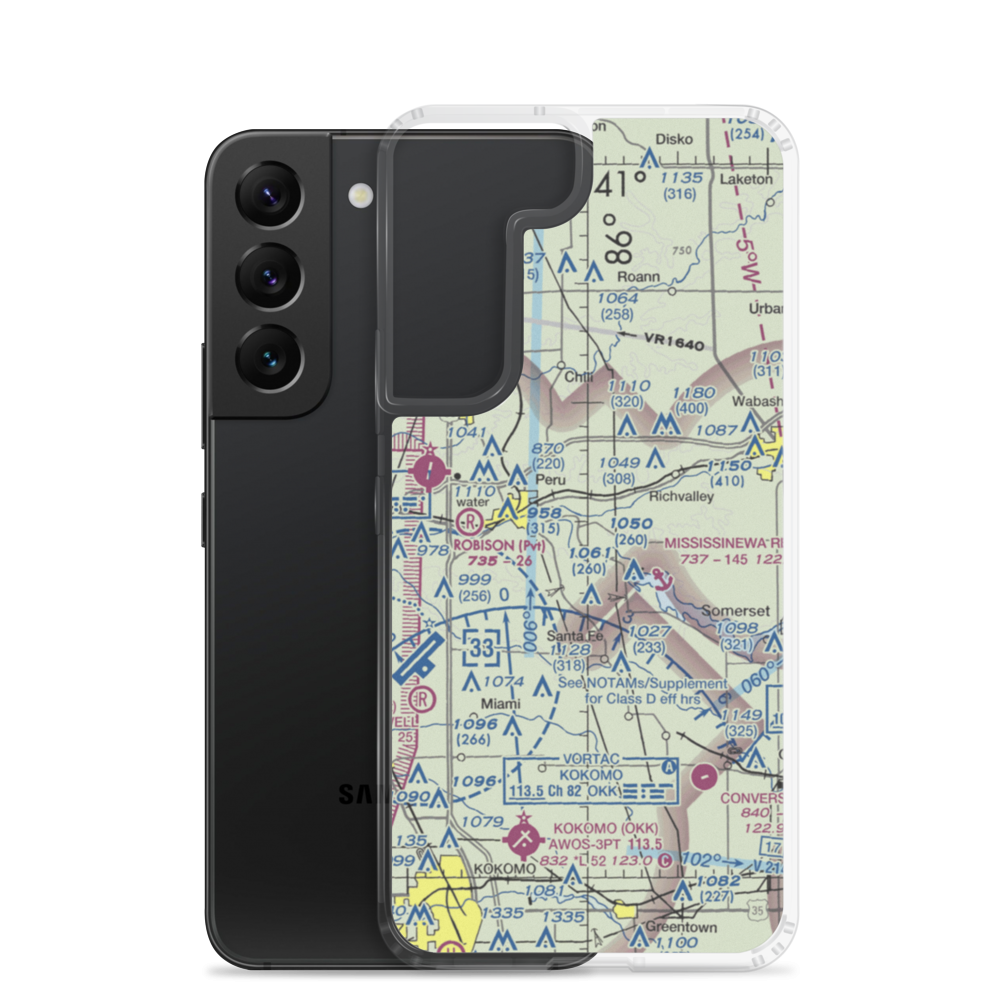 Goodenough Airport (83IN) VFR Sectional Samsung Case Samsung Galaxy S22 model shown