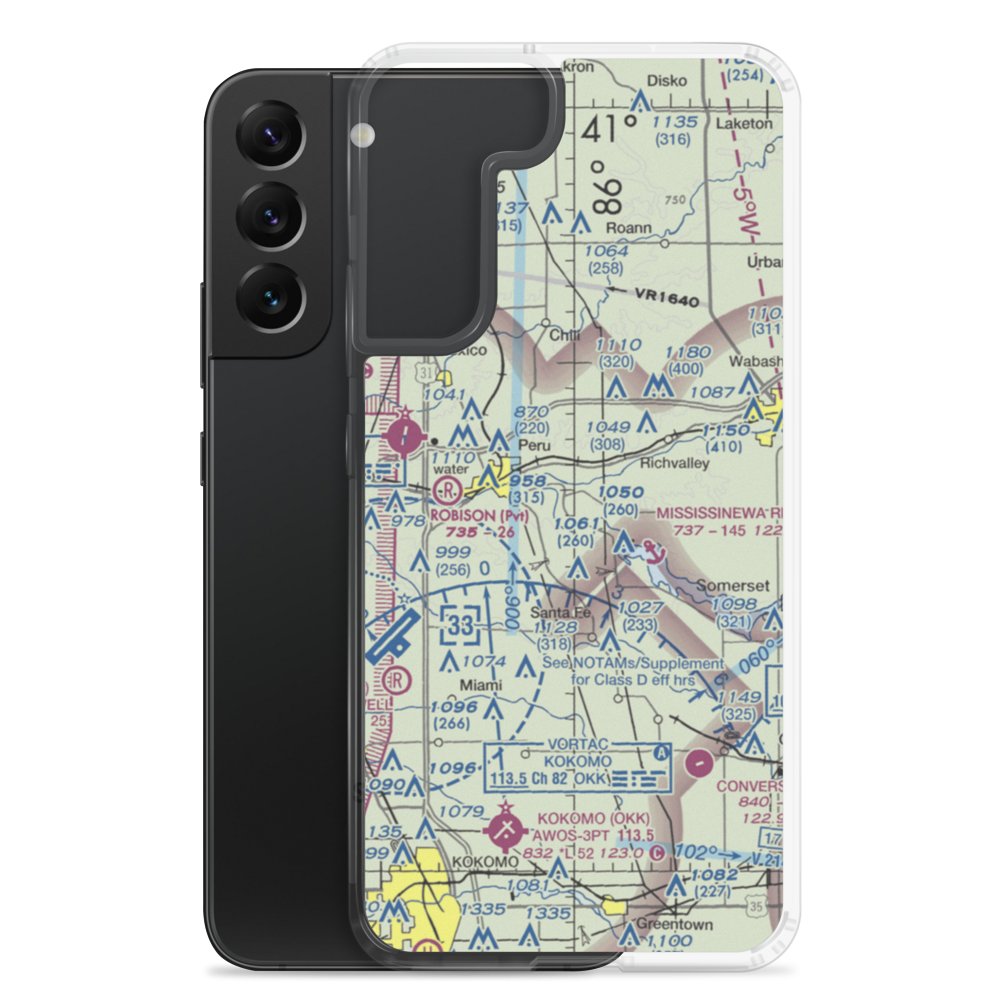 Goodenough Airport (83IN) VFR Sectional Samsung Case Samsung Galaxy S22 Plus model shown